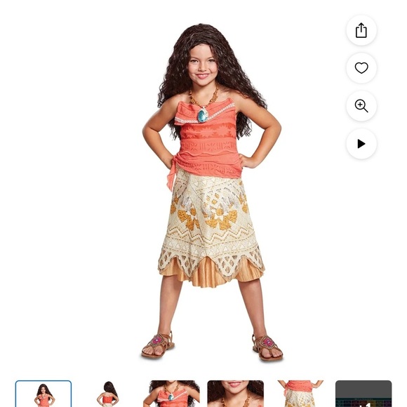 Disney's Moana Classic Costume for Girls, Size M (7/8), by Disguise - Picture 1 of 8